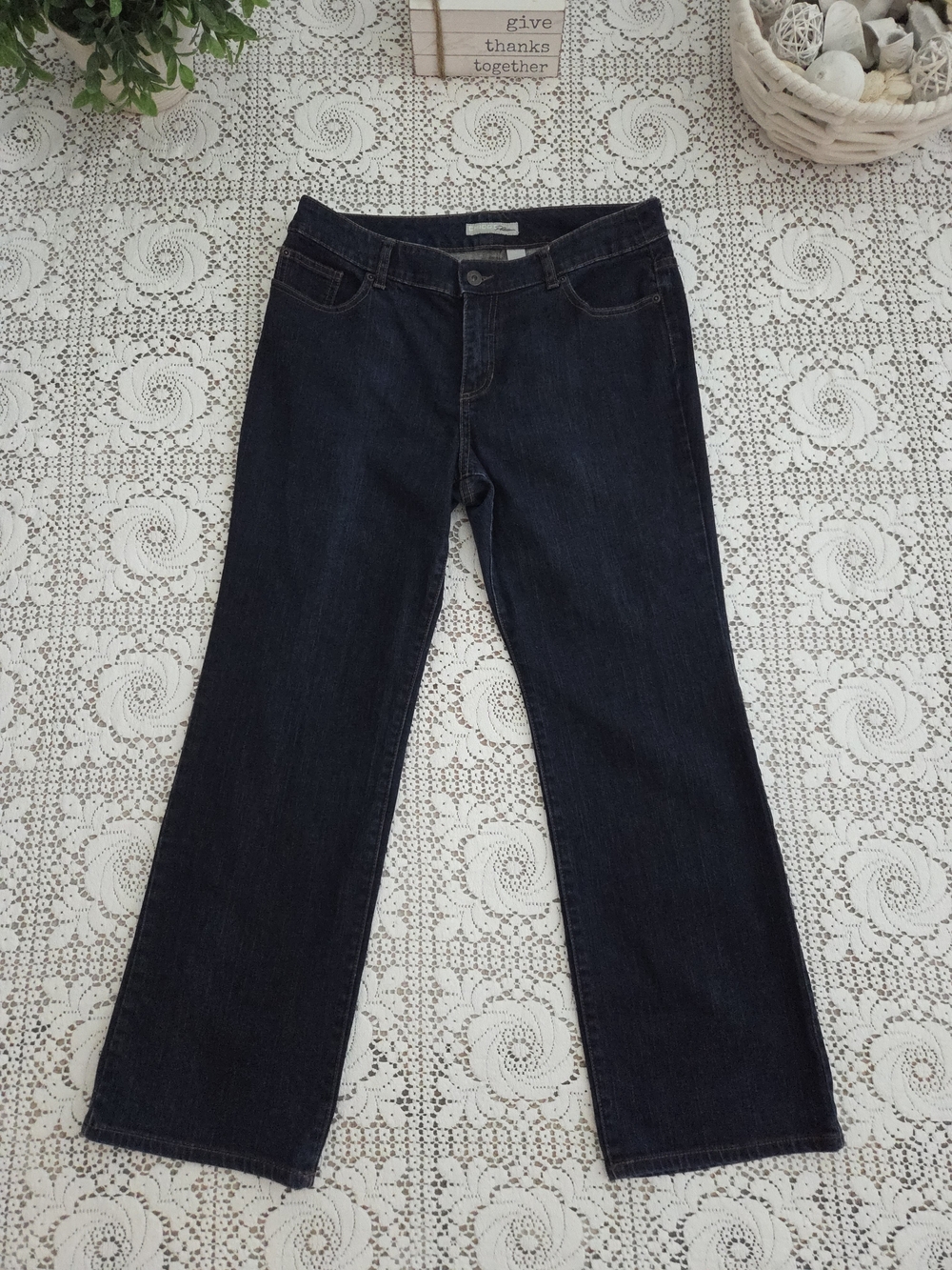 Chico's Dark Wash Bootcut Denim Jeans - Size 12  (2)